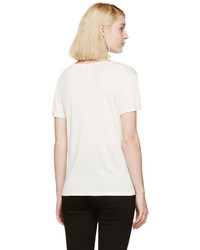 T-shirt en soie blanc Saint Laurent