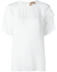 T-shirt en soie blanc No.21
