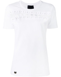 T-shirt en soie blanc Philipp Plein
