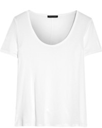 T-shirt en soie blanc The Row