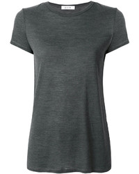 T-shirt en soie gris foncé Allude