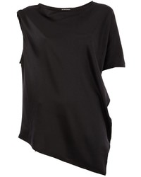 T-shirt en soie noir Ann Demeulemeester