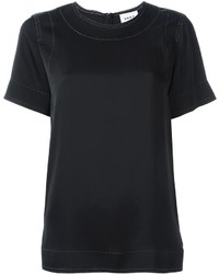 T-shirt en soie noir DKNY
