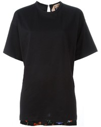 T-shirt en soie noir No.21