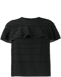 T-shirt en soie noir Valentino