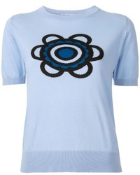 T-shirt en tricot bleu clair Holly Fulton