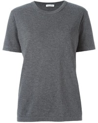 T-shirt en tricot gris foncé Tomas Maier