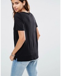 T-shirt en tricot noir Asos