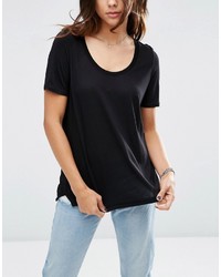 T-shirt en tricot noir Asos