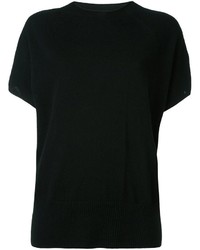 T-shirt en tricot noir Vince
