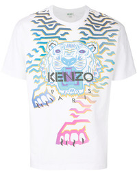 T-shirt géométrique blanc Kenzo