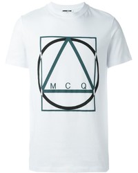 T-shirt géométrique blanc McQ by Alexander McQueen