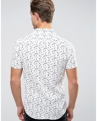 T-shirt géométrique blanc Bellfield