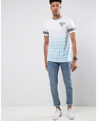 T-shirt géométrique bleu clair Jacamo
