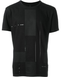 T-shirt géométrique noir Drome