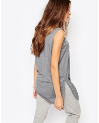 T-shirt gris foncé Pull&Bear