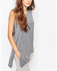 T-shirt gris foncé Pull&Bear