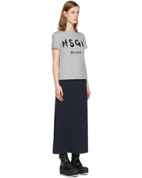 T-shirt gris MSGM