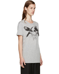 T-shirt gris Alexander McQueen