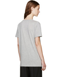 T-shirt gris Alexander McQueen