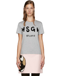 T-shirt gris MSGM