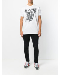 T-shirt imprimé blanc DSQUARED2