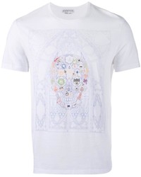 T-shirt imprimé blanc Alexander McQueen