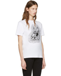 T-shirt imprimé blanc MCQ