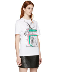 T-shirt imprimé blanc MCQ