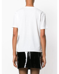 T-shirt imprimé blanc Saint Laurent