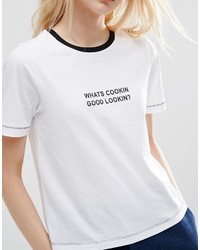 T-shirt imprimé blanc Asos