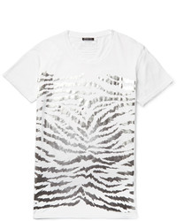 T-shirt imprimé blanc Balmain