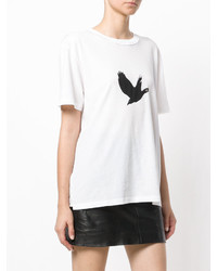T-shirt imprimé blanc Saint Laurent