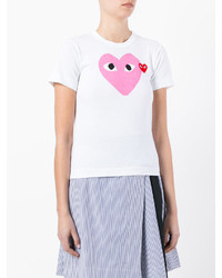 T-shirt imprimé blanc Comme des Garcons