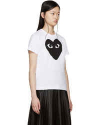 T-shirt imprimé blanc Comme des Garcons