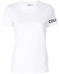 T-shirt imprimé blanc Courreges