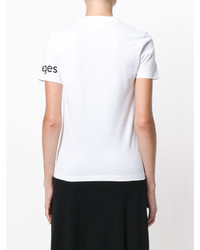 T-shirt imprimé blanc Courreges