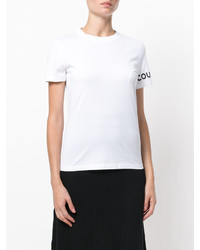 T-shirt imprimé blanc Courreges