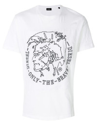 T-shirt imprimé blanc Diesel