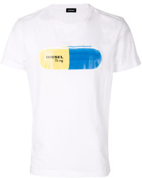 T-shirt imprimé blanc Diesel