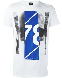 T-shirt imprimé blanc Diesel