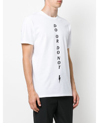 T-shirt imprimé blanc Neil Barrett