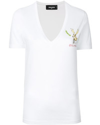 T-shirt imprimé blanc Dsquared2