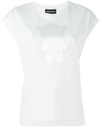 T-shirt imprimé blanc Emporio Armani