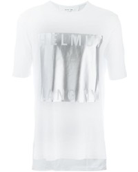 T-shirt imprimé blanc Helmut Lang