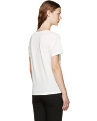 T-shirt imprimé blanc Saint Laurent