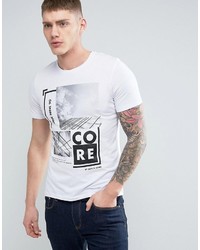 T-shirt imprimé blanc Jack and Jones