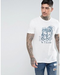 T-shirt imprimé blanc Jack and Jones