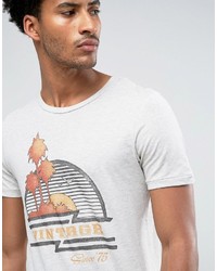 T-shirt imprimé blanc Jack and Jones