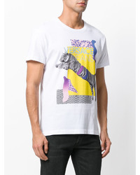 T-shirt imprimé blanc Versace